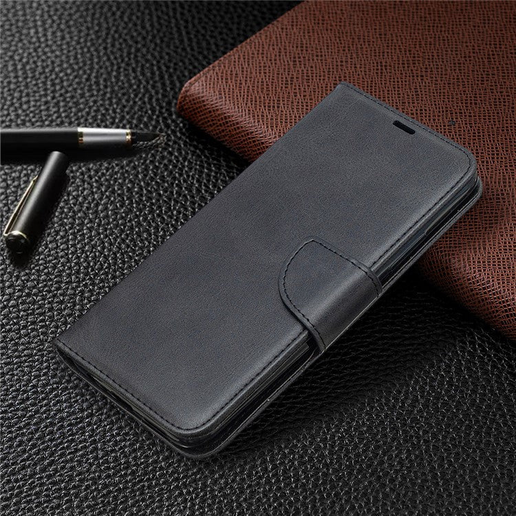 PU Leather Wallet Stand Phone Case for Realme C11 - Black