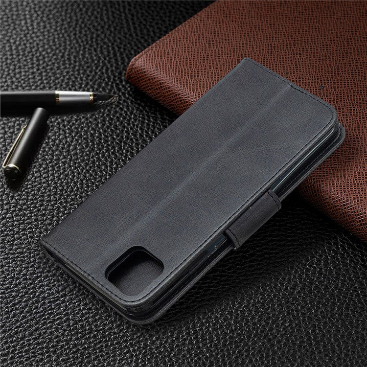PU Leather Wallet Stand Phone Case for Realme C11 - Black