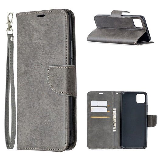 PU Leather Wallet Stand Phone Case for Realme C11 - Grey