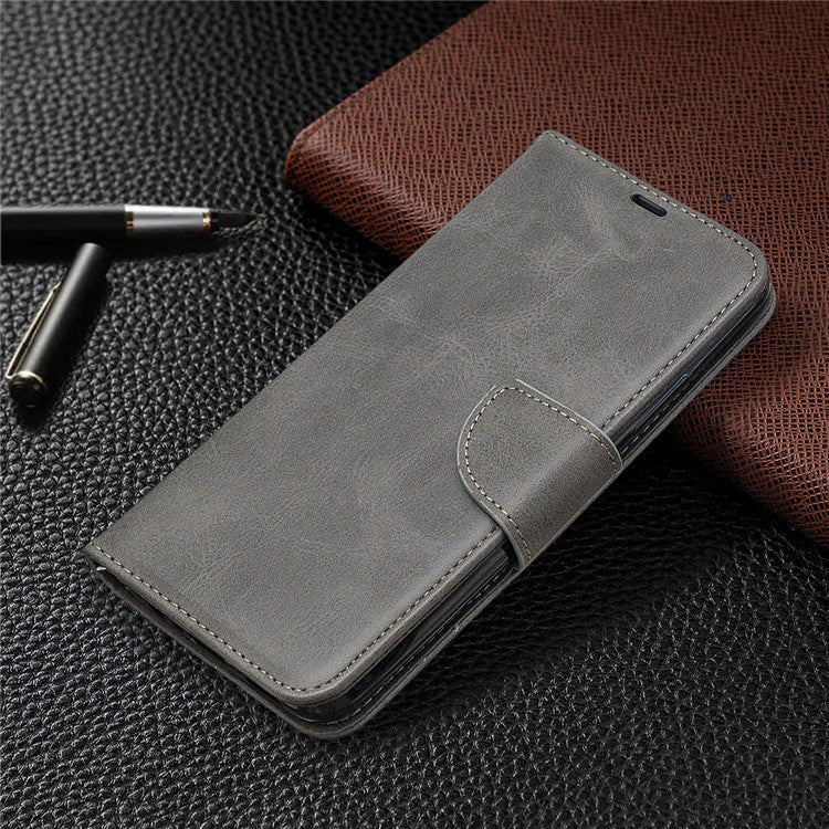 PU Leather Wallet Stand Phone Case for Realme C11 - Grey