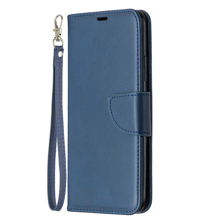 PU Leather Wallet Stand Phone Case for Realme C11 - Blue