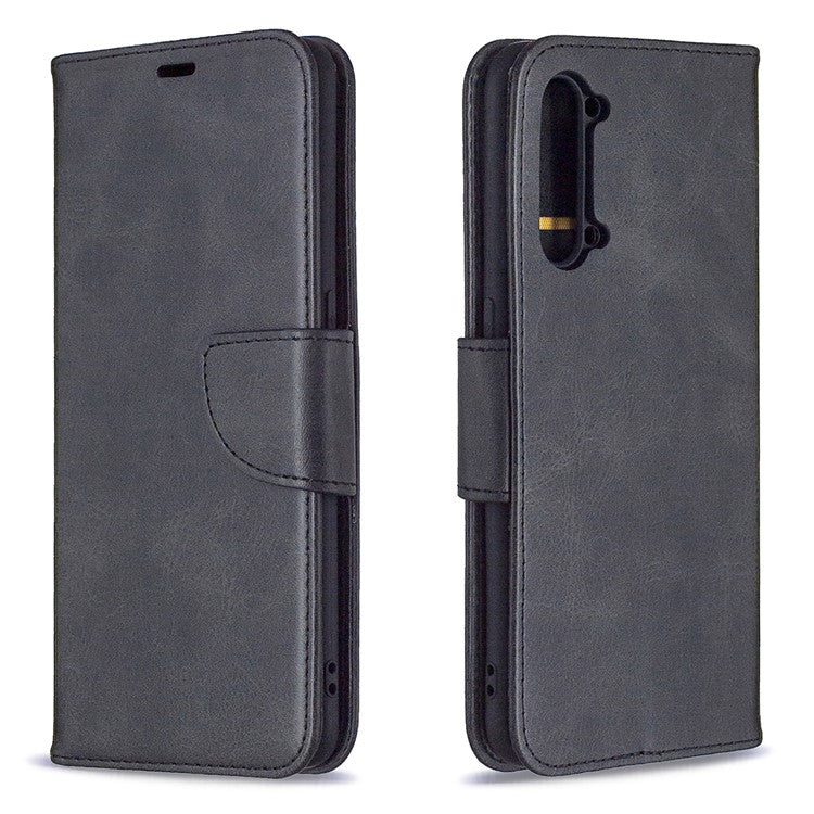 PU Leather Wallet Stand Phone Case for Oppo Find X2 Lite - Black