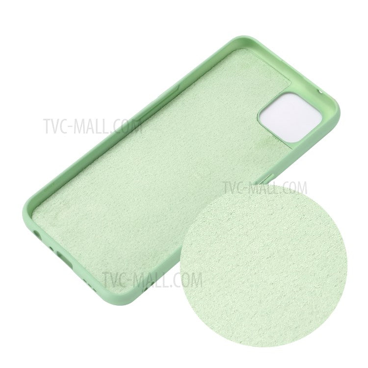 Liquid Silicone Cell Phone Cover with Strap for OPPO A92s - Green