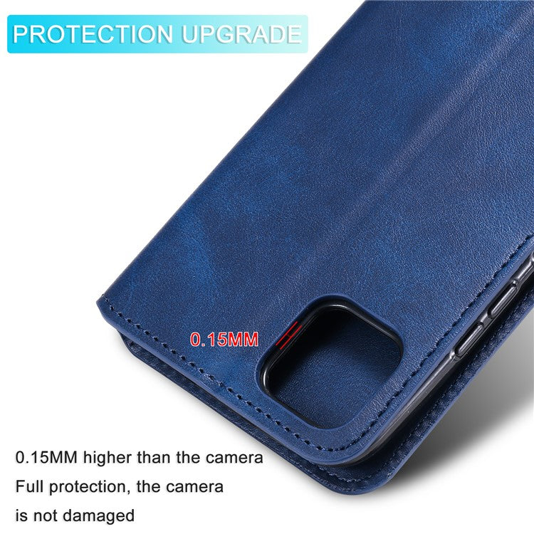 Classic Style Wallet + Stand Flip Leather Phone Case for Realme C11 - Blue