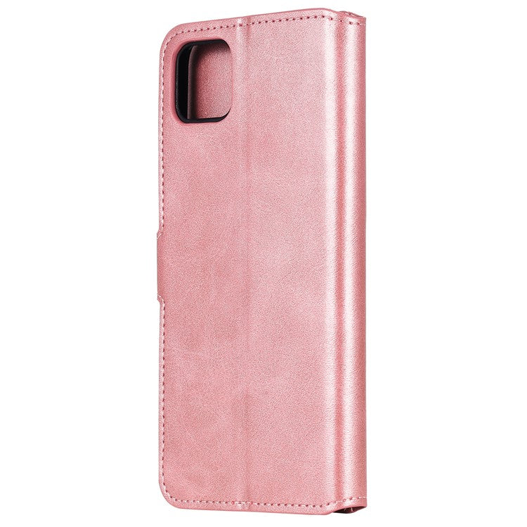 Classic Style Wallet + Stand Flip Leather Phone Case for Realme C11 - Rose Gold