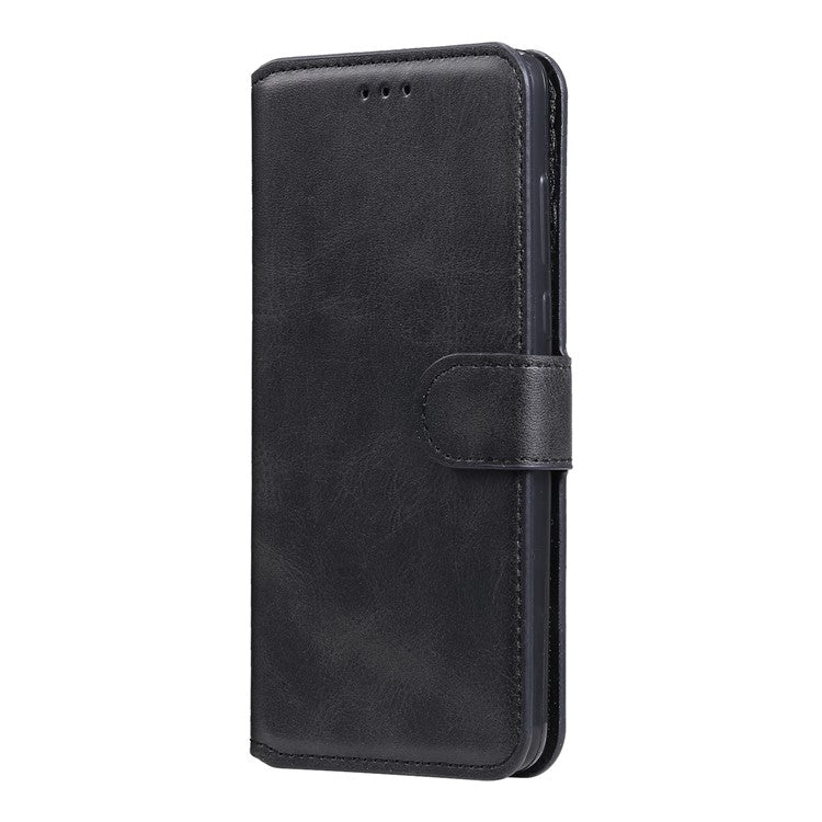 Classic Style Wallet + Stand Flip Leather Phone Case for Realme C11 - Black