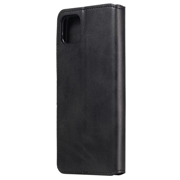 Classic Style Wallet + Stand Flip Leather Phone Case for Realme C11 - Black