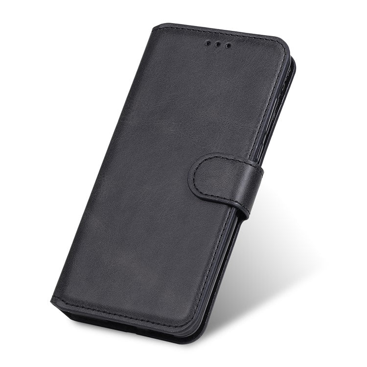 Classic Style Wallet + Stand Flip Leather Phone Case for Realme C11 - Black