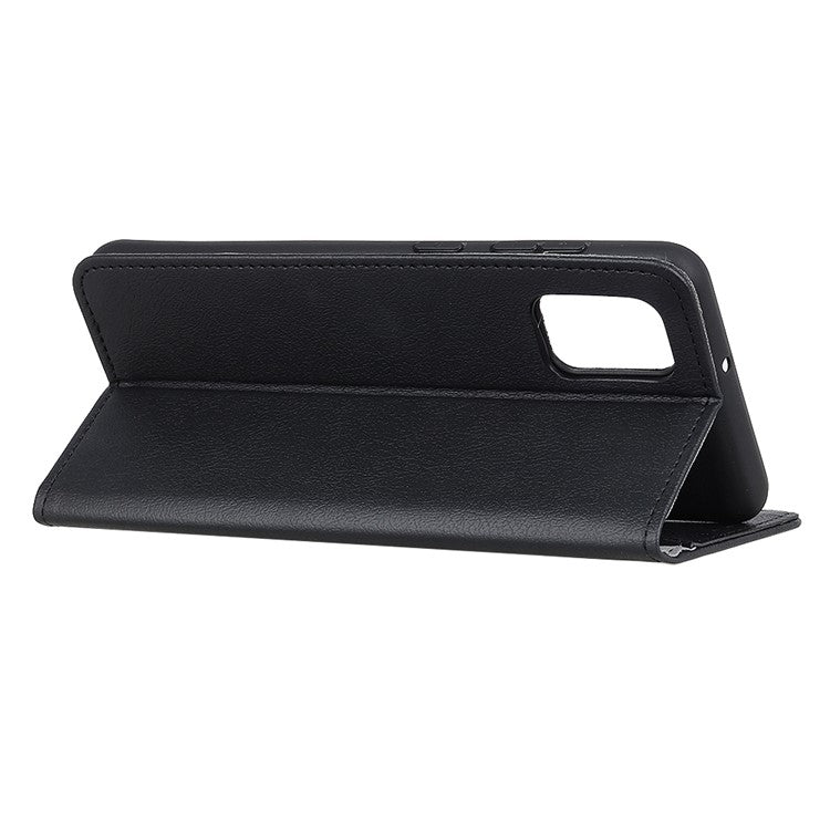 PU Leather Wallet Mobile Shell Stand Case for Oppo Reno5 5G - Black