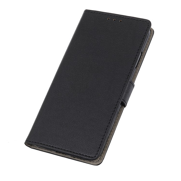 PU Leather Wallet Mobile Shell Stand Case for Oppo Reno5 5G - Black