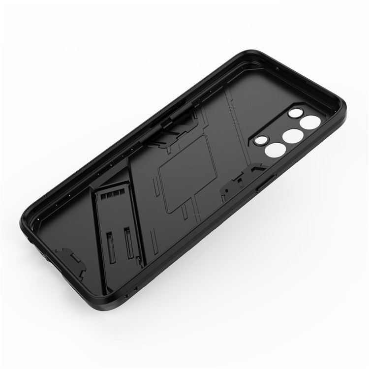 Shockproof PC + TPU Hybrid Phone Case Cover with Kickstand for Oppo Reno5 5G/Reno5 4G/Reno5 K/Find X3 Lite - Baby Blue