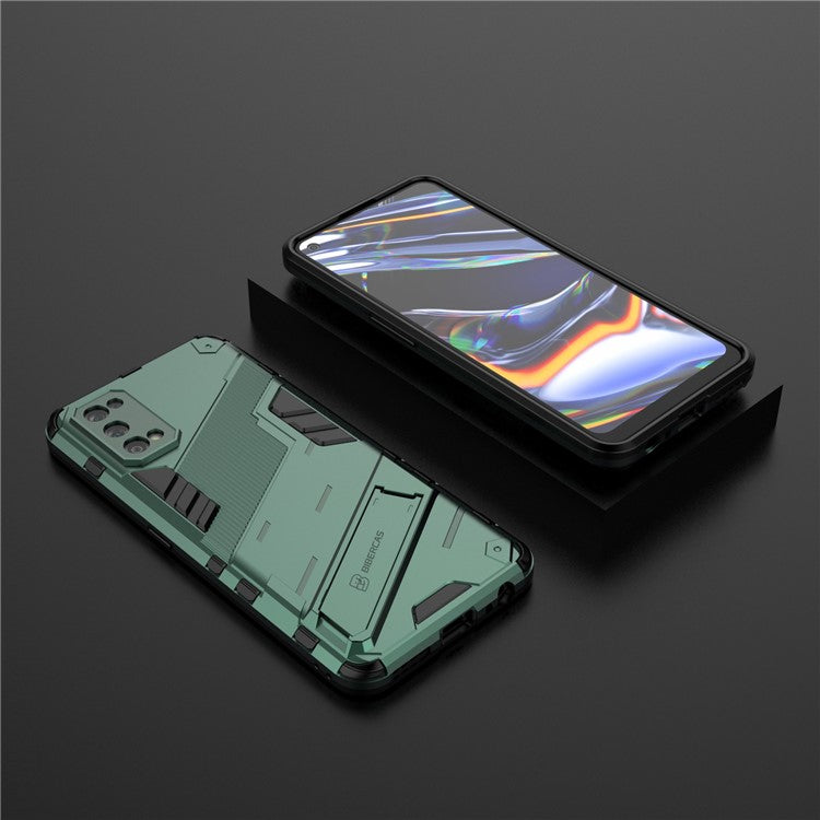 Shockproof PC + TPU Hybrid Phone Case Cover with Kickstand for Realme 7 Pro - Green