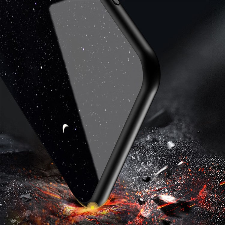 Starry Sky Pattern Tempered Glass Anti-Scratch Hybrid Cell Phone Case for Realme GT 5G - Starry Sky