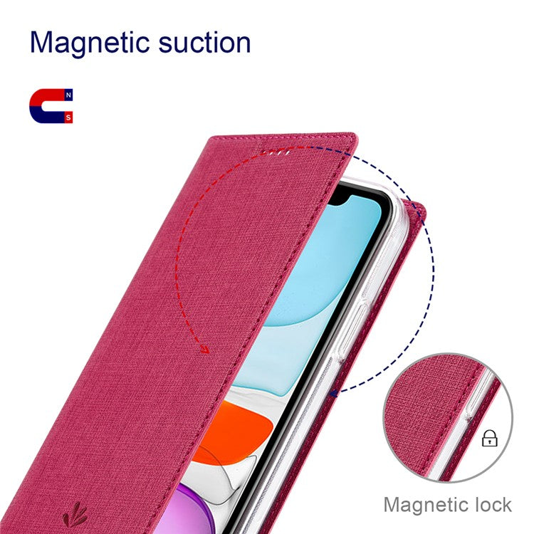 VILI DMX Series Card Holder Design Leather Stand Phone Cover Case for Oppo Find X3 Pro - Rose