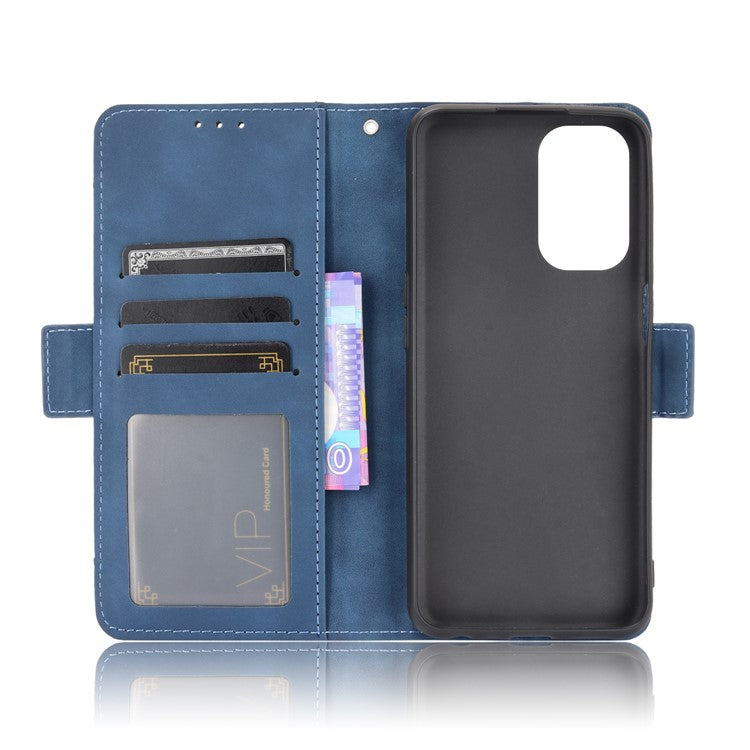 Leather Wallet Protective Case with Multiple Card Slots for Oppo A93 5G / A74 5G / A54 5G - Blue