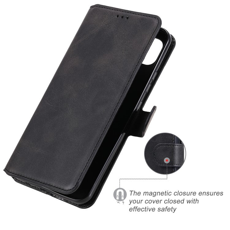 Wallet Stand Flip Leather Phone Case for Realme C20 - Black