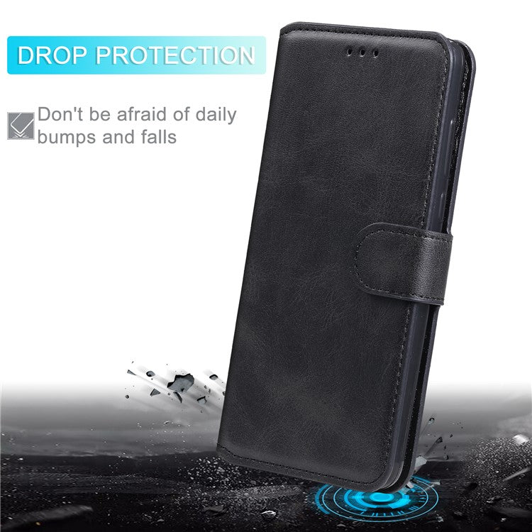 Wallet Stand Flip Leather Phone Case for Realme C20 - Black