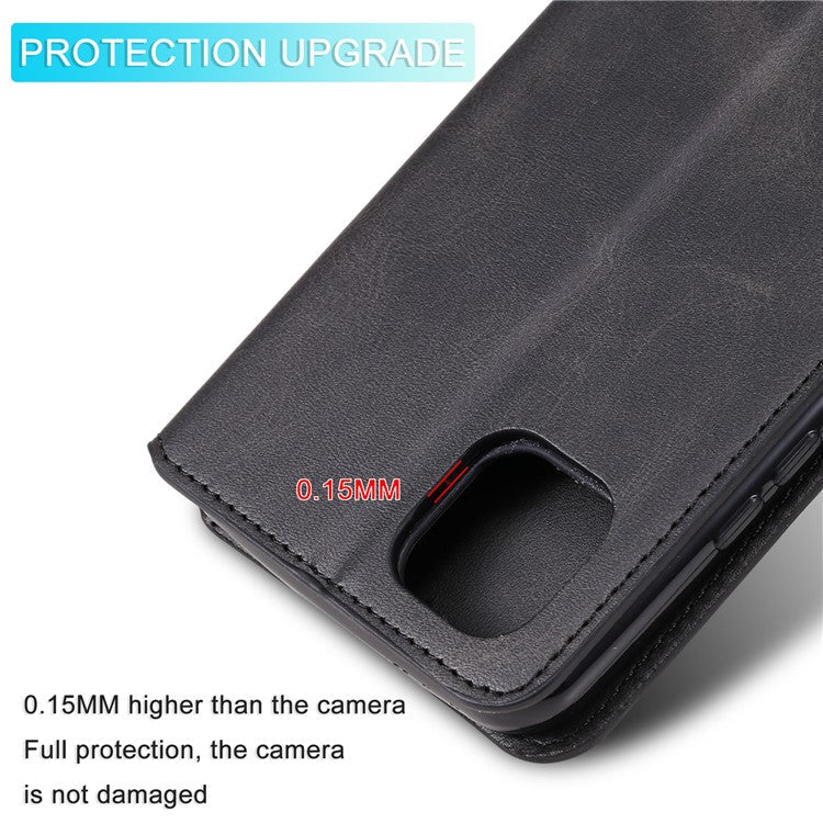 Wallet Stand Flip Leather Phone Case for Realme C20 - Black