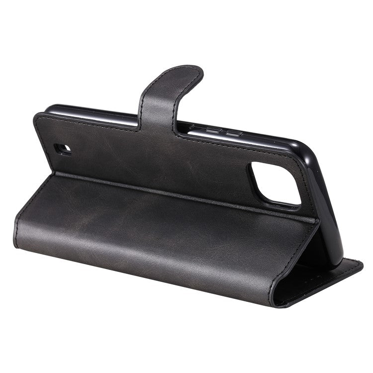 Wallet Stand Flip Leather Phone Case for Realme C20 - Black