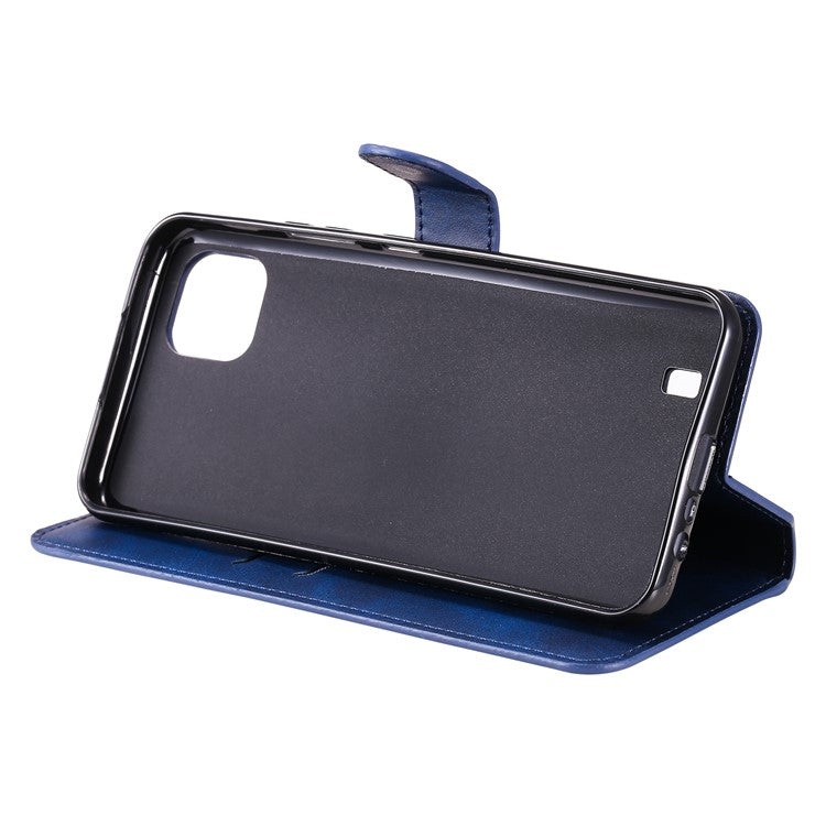 Wallet Stand Flip Leather Phone Case for Realme C20 - Blue