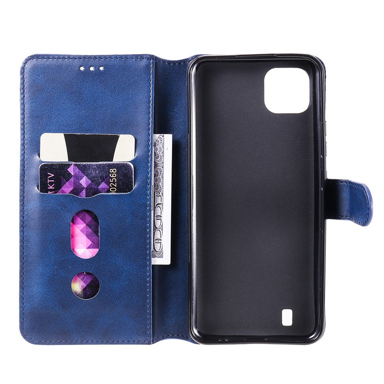 Wallet Stand Flip Leather Phone Case for Realme C20 - Blue