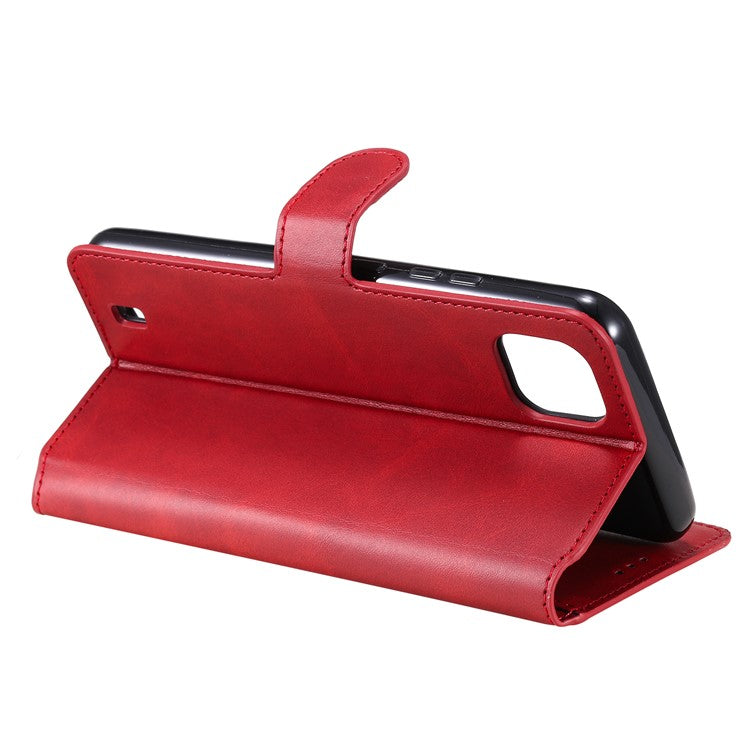 Wallet Stand Flip Leather Phone Case for Realme C20 - Red
