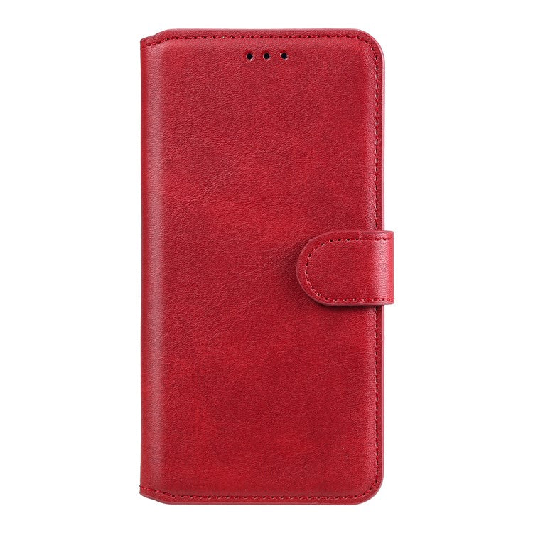 Wallet Stand Flip Leather Phone Case for Realme C20 - Red