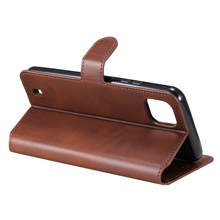 Wallet Stand Flip Leather Phone Case for Realme C20 - Brown