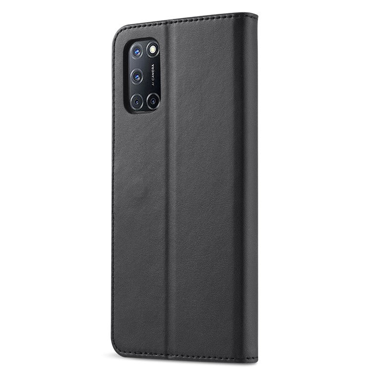 LC.IMEEKE for Oppo A74 5G/A93 5G/A54 5G Practical Wallet Stand Design Leather Mobile Phone Case - Black