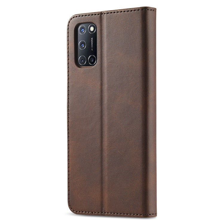 LC.IMEEKE for Oppo A74 5G/A93 5G/A54 5G Practical Wallet Stand Design Leather Mobile Phone Case - Brown