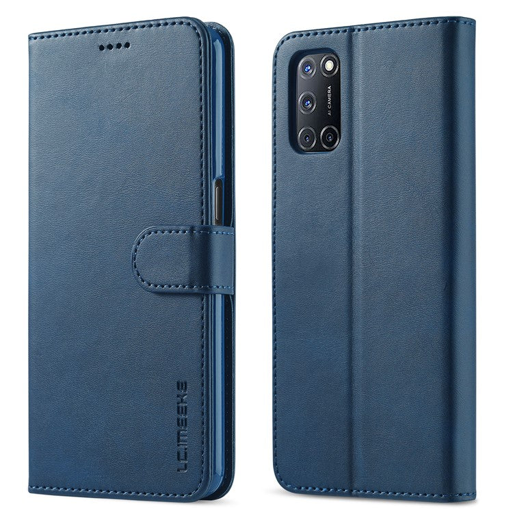 LC.IMEEKE for Oppo A74 5G/A93 5G/A54 5G Practical Wallet Stand Design Leather Mobile Phone Case - Blue