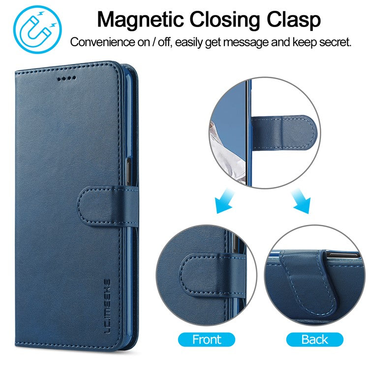 LC.IMEEKE for Oppo A74 5G/A93 5G/A54 5G Practical Wallet Stand Design Leather Mobile Phone Case - Blue