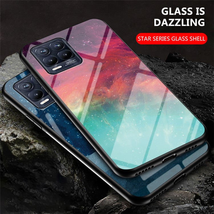 Sky Pattern Tempered Glass Protector Case for Realme 8/8 Pro - Color Sky