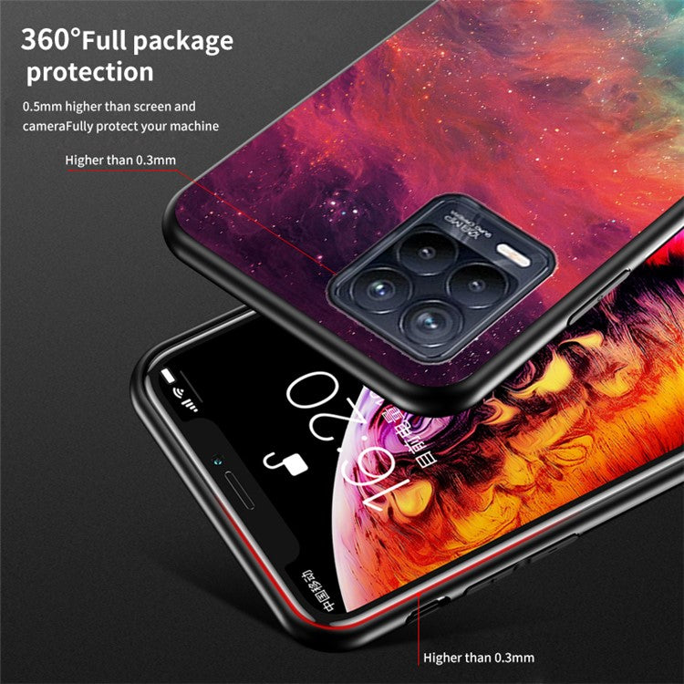 Sky Pattern Tempered Glass Protector Case for Realme 8/8 Pro - Color Sky
