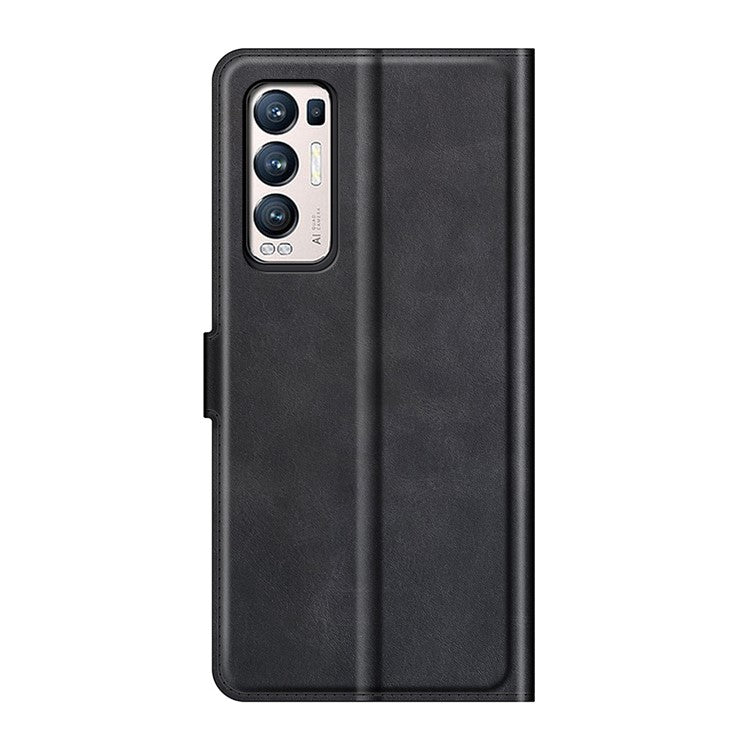 Wallet Leather Stand Case for OPPO Reno5 Pro Plus 5G/Find X3 Neo - Black