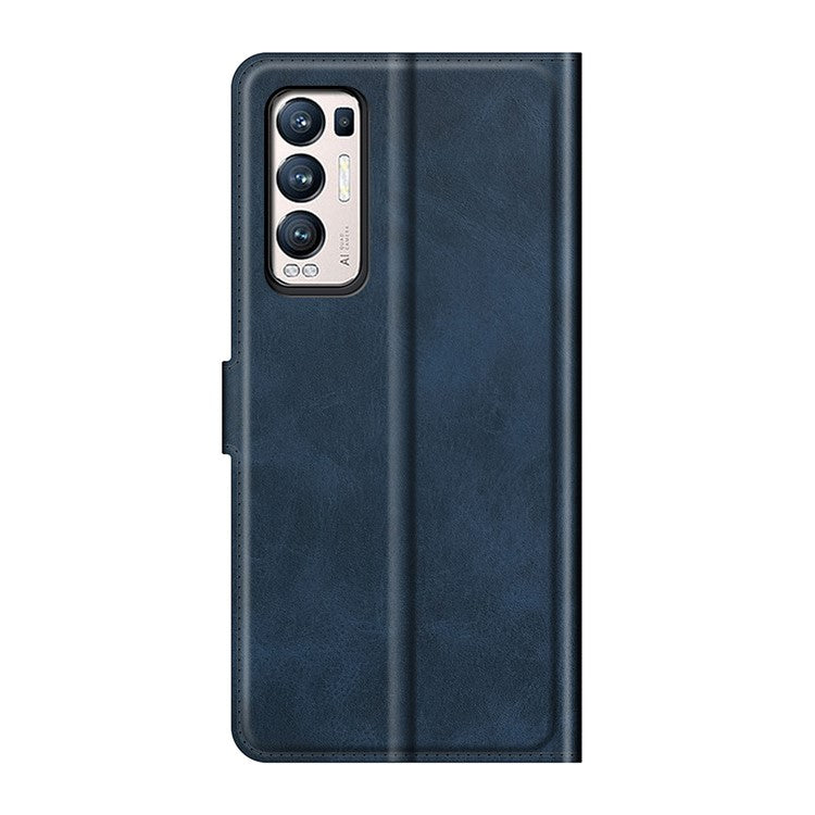 Wallet Leather Stand Case for OPPO Reno5 Pro Plus 5G/Find X3 Neo - Blue