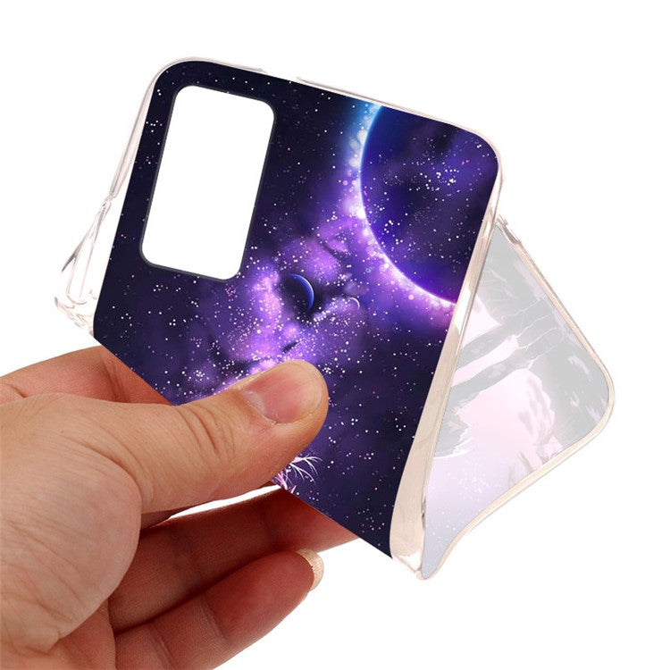 Pattern Printing TPU Phone Back Case for Oppo Reno6 Pro+ 5G/Pro 5G (Snapdragon) - Interstellar