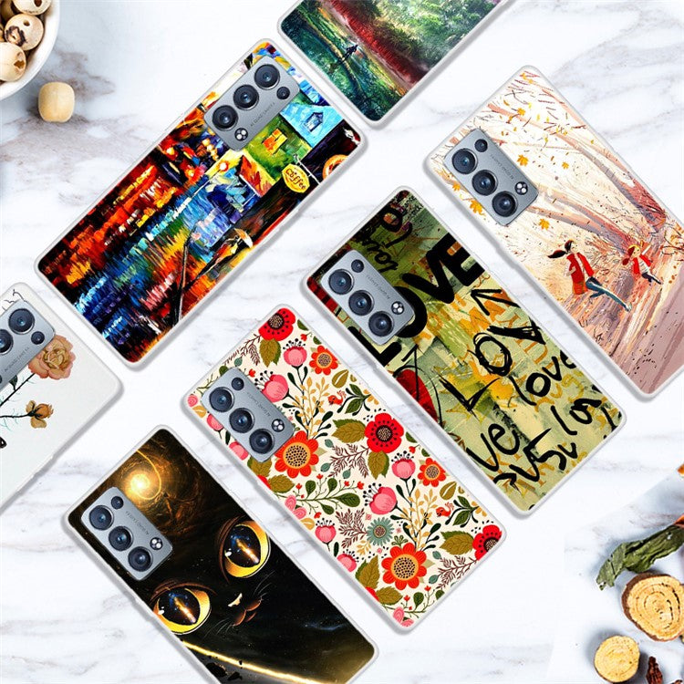 Pattern Printing TPU Phone Back Case for Oppo Reno6 Pro+ 5G/Pro 5G (Snapdragon) - Interstellar