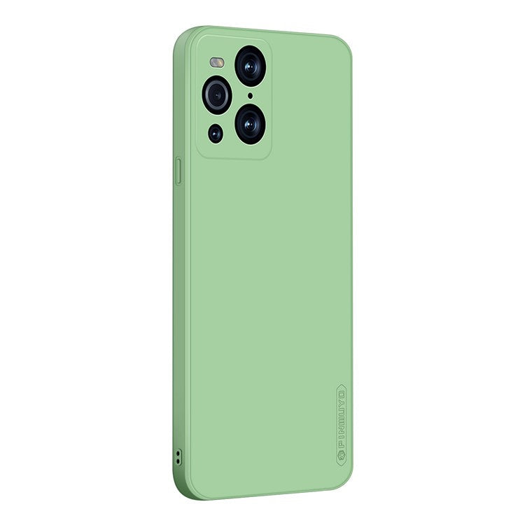 PINWUYO Soft Silicone Cell Phone Case Protective Cover for Oppo Find X3 Pro - Green