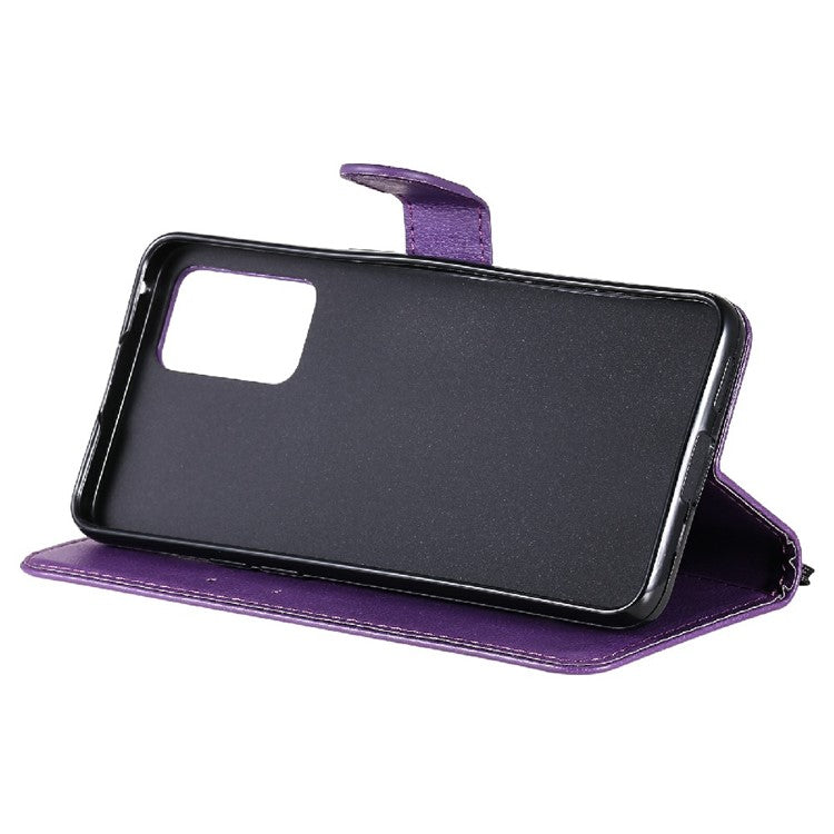 KT Leather Series-2 Anti-scratch Well Protected Pure Color Leather Phone Case for Oppo Reno6 5G - Purple