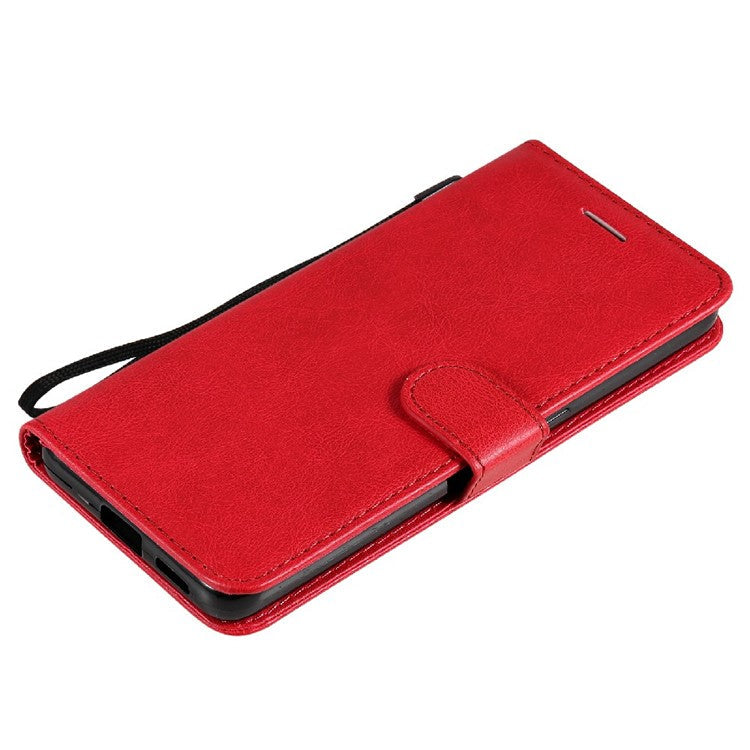 KT Leather Series-2 Anti-scratch Well Protected Pure Color Leather Phone Case for Oppo Reno6 5G - Red