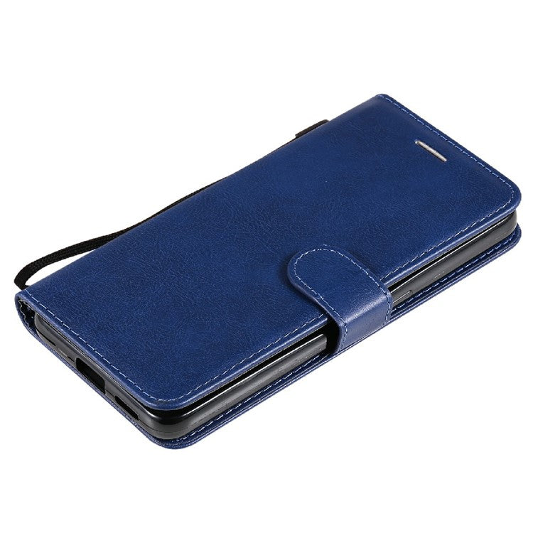 KT Leather Series-2 Anti-scratch Well Protected Pure Color Leather Phone Case for Oppo Reno6 5G - Blue
