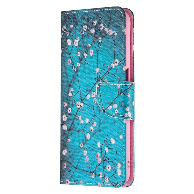 Wallet Stand Design Folio Flip Pattern Printing Magnetic Leather Case for Realme 8 5G/V13 5G/Narzo 30 5G - Wintersweet