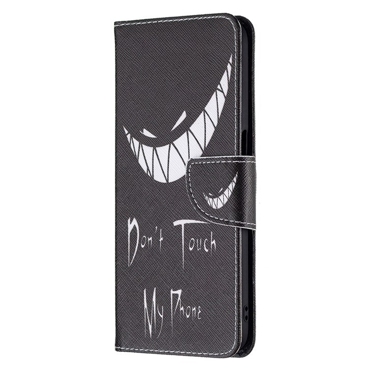 Wallet Stand Design Folio Flip Pattern Printing Magnetic Leather Case for Realme 8 5G/V13 5G/Narzo 30 5G - Snicker