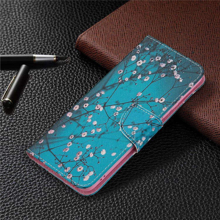 Wallet Design Anti-Drop Pattern Printing Magnetic Leather Stand Case for Realme 8/8 Pro - Wintersweet