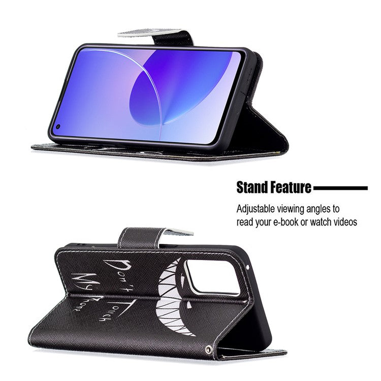 Pattern Printing Drop-Resistant Magnetic Leather Wallet Case with Stand for Oppo Reno6 5G - Snicker