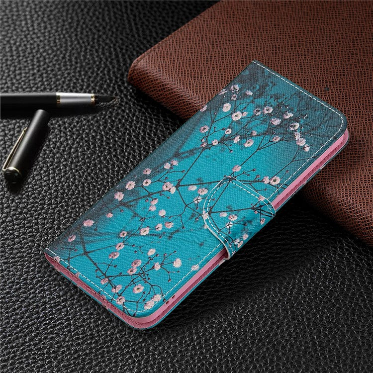 Pattern Printing Drop-Resistant Magnetic Leather Wallet Case with Stand for Oppo Reno6 5G - Wintersweet