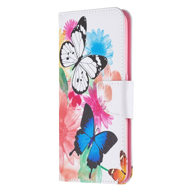 Magnetic Closure Wallet Pattern Printing Leather Stand Case for Oppo A94 5G/F19 Pro+ 5G/Reno5 Z 5G - Vivid Butterflies