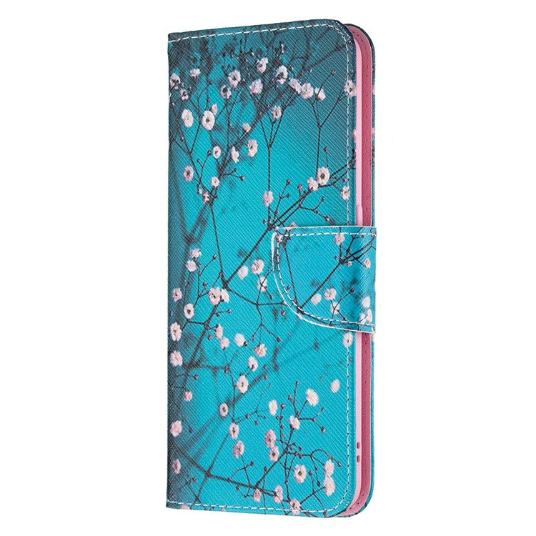 Magnetic Closure Wallet Pattern Printing Leather Stand Case for Oppo A94 5G/F19 Pro+ 5G/Reno5 Z 5G - Wintersweet
