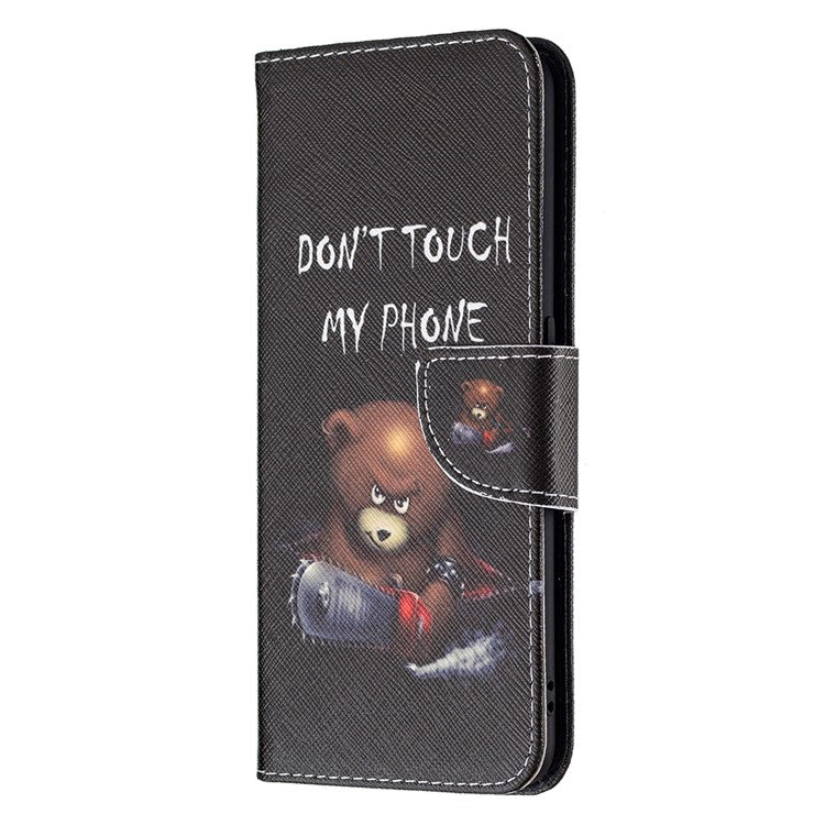 Magnetic Closure Wallet Pattern Printing Leather Stand Case for Oppo A94 5G/F19 Pro+ 5G/Reno5 Z 5G - Bear